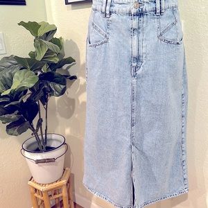 ISABEL MARANT TILAURIA MIDI DENIM SKIRT- SZ 42